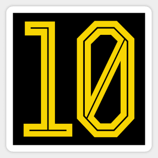 Yellow 10 Sticker